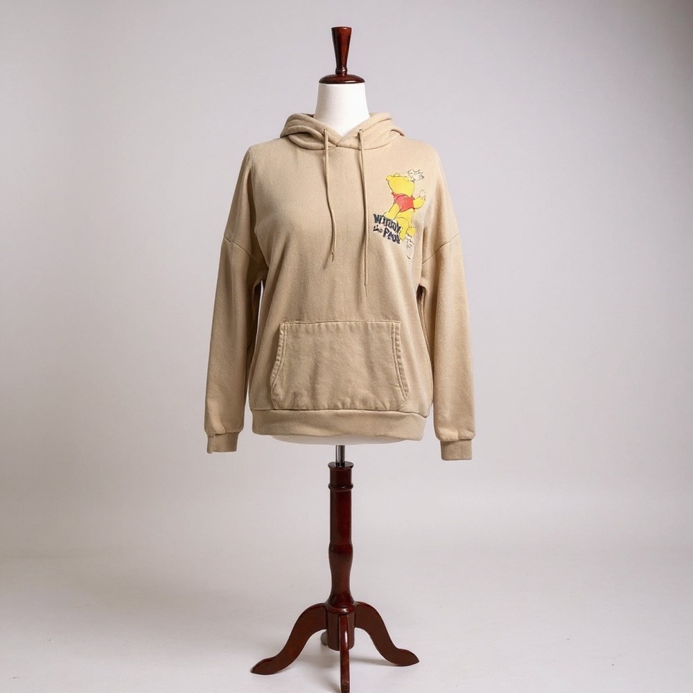 Disney Tan Winnie the Pooh Women's Hoodie  Size L - Picture 7 of 12